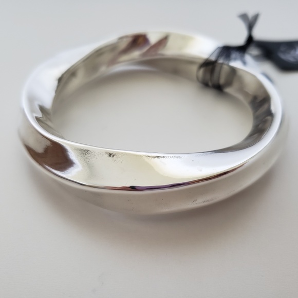 E&L Israel Sterling Silver Electroform Bangle Bracelet - Picture 3 of 9